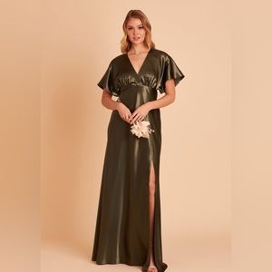 Birdy Grey SMALL Olive satin Jesse dress - worn once